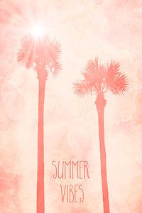 Graphic Art PALMEN Summer Vibes | living coral