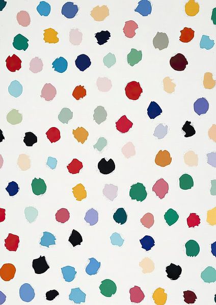 Abstract White Coloured Dots by Niklas Maximilian