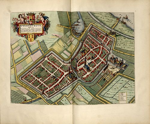 Culemborg, City map Joan Blaeu 1652