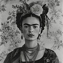 Frida Poster Zwart Wit van Niklas Maximilian thumbnail