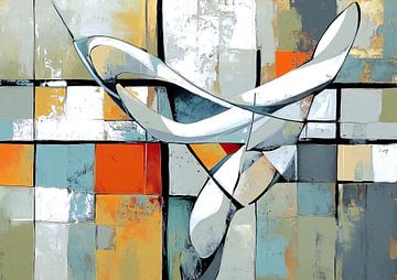 Abstract Modern | Dynamic Urban Symphony van Abstract Schilderij