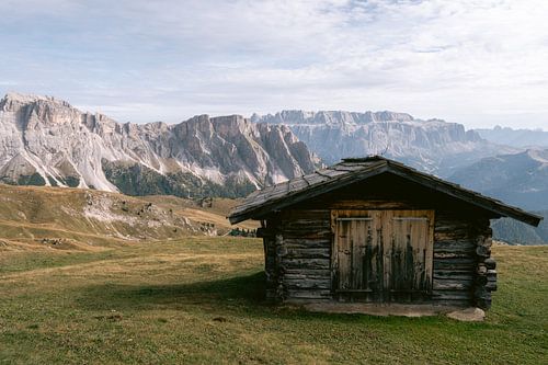 A typical wooden mountain barn in an insane