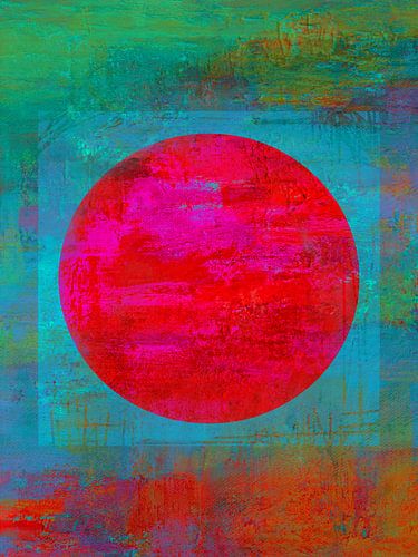 Droomcirkel turquoise rood groen blauw