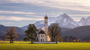 Sint-Colomankerk in Schwangau, Beieren in Zuid-Duitsland