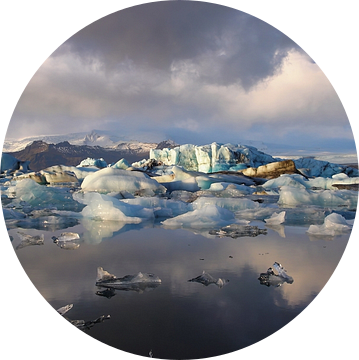 Jökulsárlón, gletsjermeer in IJsland in panorama van iPics Photography