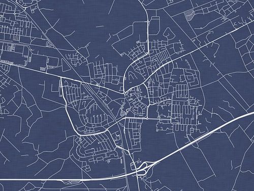 Kaart van Geldrop in Royaal Blauw