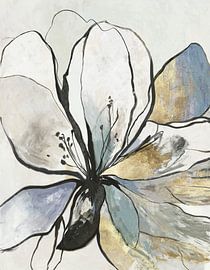 Umrissener Blumen II, Asia Jensen von PI Creative Art