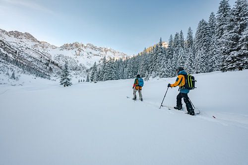 Splitboardtocht in de Allgäuer Alpen voor de beklimming