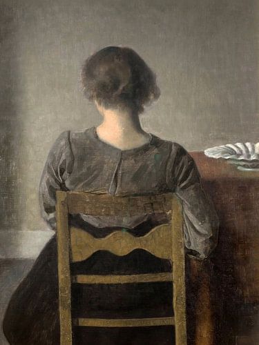 'Rust'  Portret van Vilhelm Hammershøi
