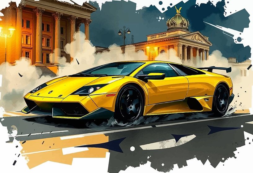 Lamborghini Murciélago - Geschwindigkeitsüberschreitung in der europäischen Stadt von MIROKKU