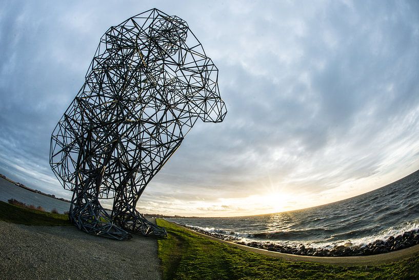 the thinking man at Lelystad by Peter de Jong