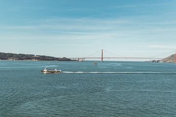 Boat and Golden Gate Bridge San Francisco | Travel Photography fine art photo print | California, U. by Sanne Dost