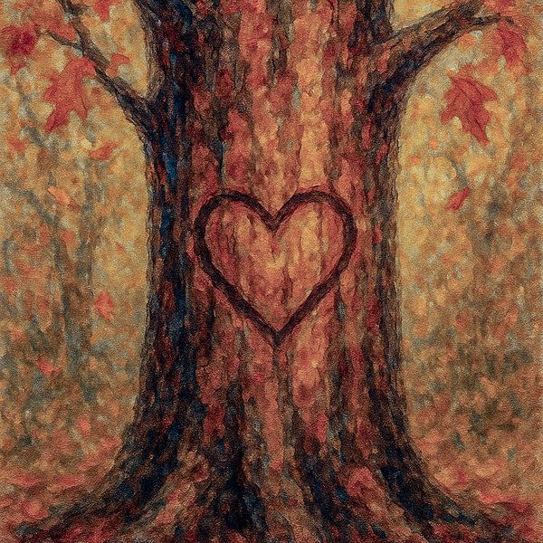 Heart in the tree by Ainoeska