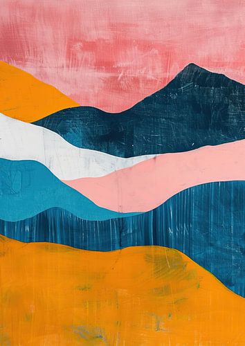 Peinture scandinave colorée