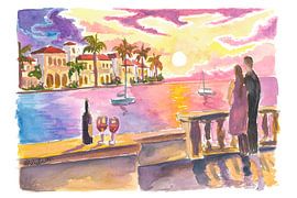 Venetian Bay Naples Florida Sonnenuntergang – Spiegelungen des Paradieses