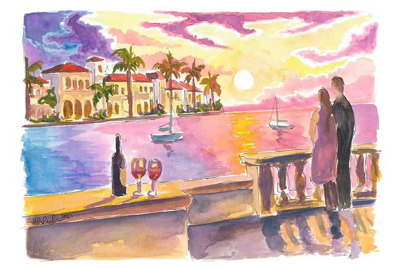 Venetian Bay Naples Florida sunset - reflections of paradise by Markus Bleichner