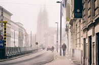 Antwerpen im Nebel von Elianne van Turennout Miniaturansicht