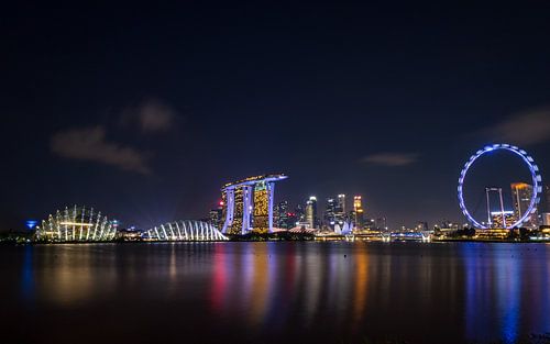 Singapore bij nacht van Manuel Jung