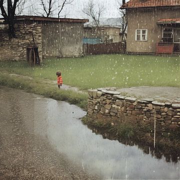Enfant sous la pluie sur Samir Becic