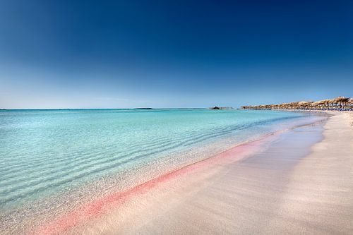 Het strand van Elafonisi op het eiland Kreta in Griekenland.