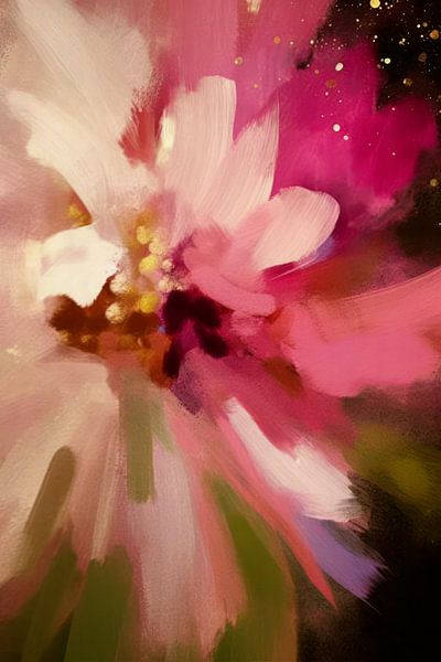 Colourful abstract tropical flowers 1 by Floral Abstractions