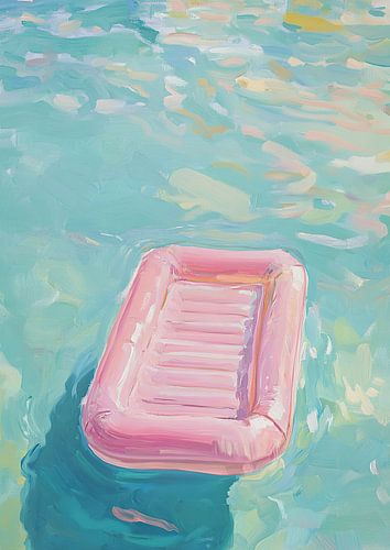 Preppy roze zee zomer zwembad