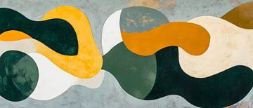 Jeu de couleurs des douces vagues sur Poster Art Shop