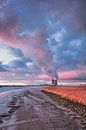 Kade van de Schelde met verbazende wolken bij schemering, Antwerpen 2 van Tony Vingerhoets thumbnail