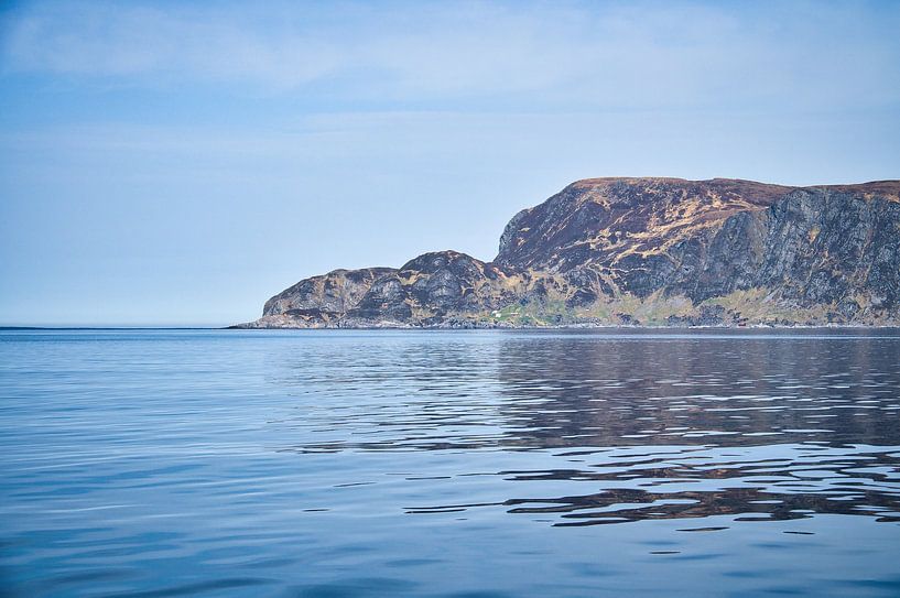 Western Cape in Norway. Fjord and sea with mountains on the coast by Martin Köbsch
