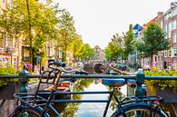 Old bicycle at a canal in Amsterdam by Werner Dieterich thumbnail