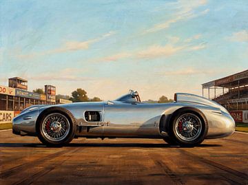 Mercedes 196 Silberpfeil Originalgemälde von Jan Keteleer