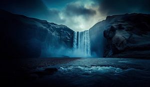 Mystischer Wasserfallblick