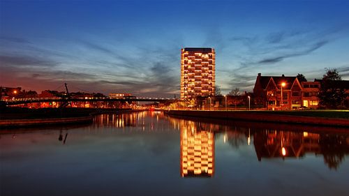 Zonsondergang aan het water