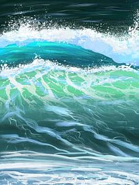 Surf waves - digitally painted