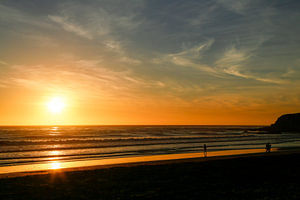 Zondondergang bij Big Sur