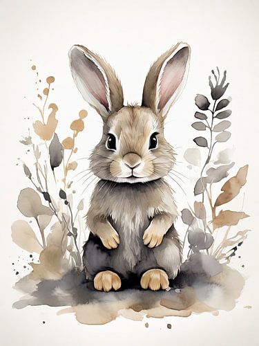 Watercolor Bunny