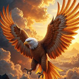 AURIONYX - De gouden adelaar bij zonsondergang van INFERAURUM