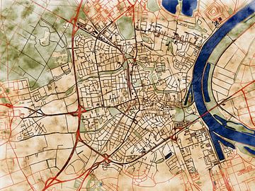 Karte von Speyer im stil 'Serene Summer' von Maporia