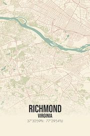 Vintage map of Richmond (Virginia), USA. by Prints of Place