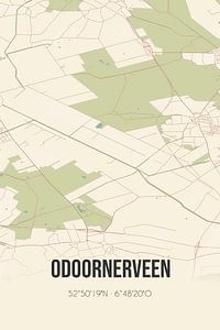 Vintage landkaart van Odoornerveen (Drenthe) van Rezona