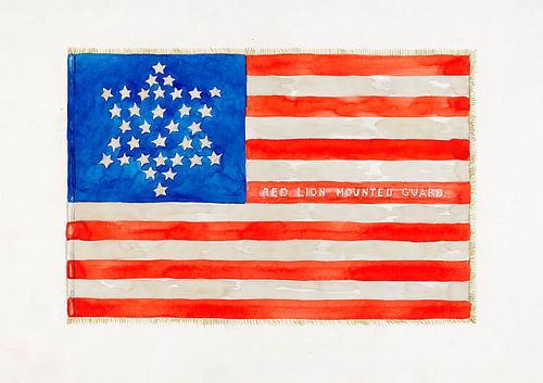 USA Flag: Civil War (ca. 1936) by Edward Grant. by Dina Dankers