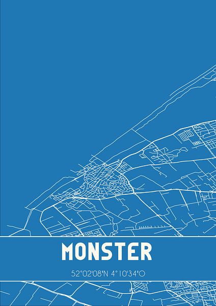Blueprint | Map | Monster (South Holland) par Affiches de lieux