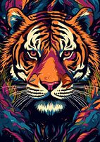 Animal zébré Pop Art Color Style