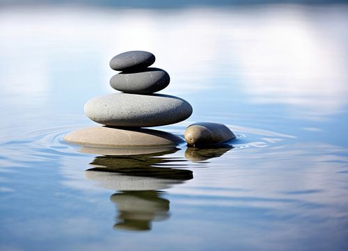 Fluisterende stenen en spiegelglad water in perfecte harmonie.