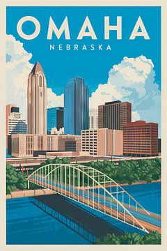 Omaha, Nebraska van Poster Art Shop