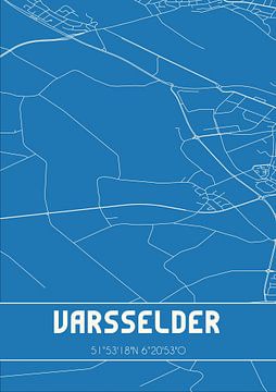 Blaupause | Karte | Varsselder (Gelderland) von Rezona