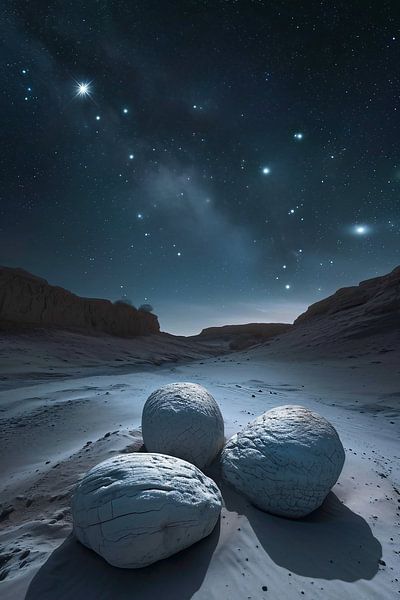 s Nachts in de woestijn van fernlichtsicht