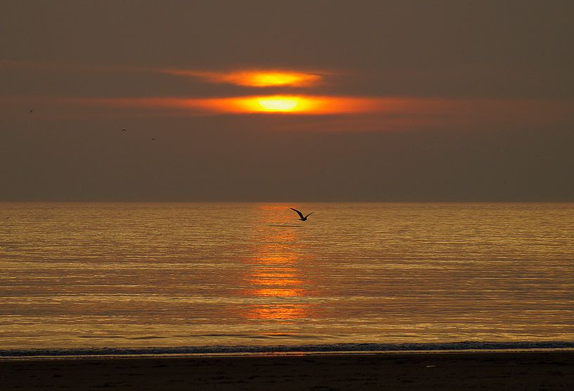 Zonsondergang Texel  van Elfriede de Jonge Boeree