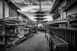 Kyoto Japan schwarz-weiß