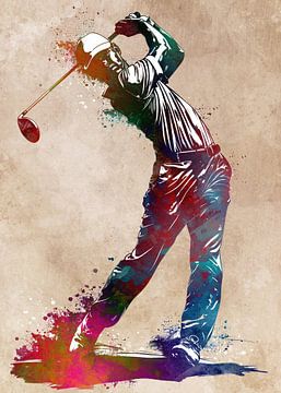 Golfspieler Sport #Golf #Sport von JBJart Justyna Jaszke